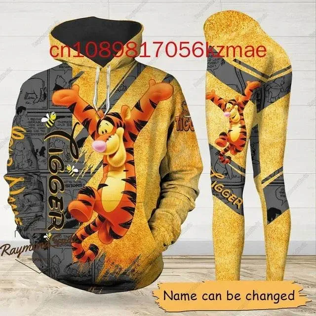 Kitty 3D Women's Hoodie and Leggings Suit Cute Hello Kitty Yoga Pants Sweatpants Fashion Sports Suit Set
