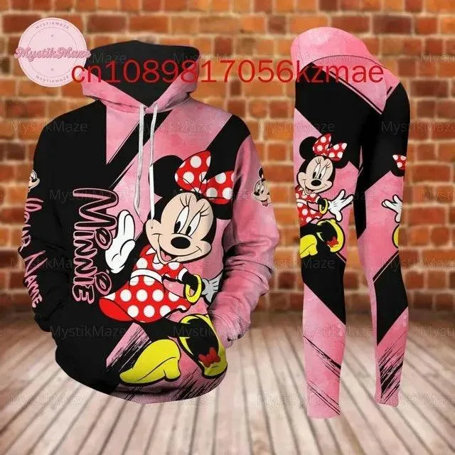 Kitty 3D Women's Hoodie and Leggings Suit Cute Hello Kitty Yoga Pants Sweatpants Fashion Sports Suit Set