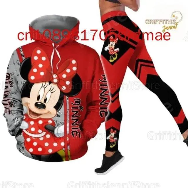 Kitty 3D Women's Hoodie and Leggings Suit Cute Hello Kitty Yoga Pants Sweatpants Fashion Sports Suit Set
