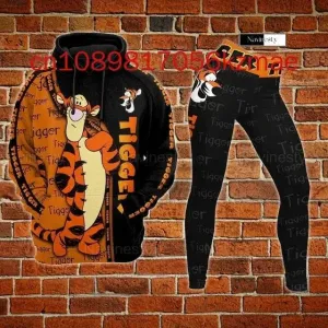 Kitty 3D Women's Hoodie and Leggings Suit Cute Hello Kitty Yoga Pants Sweatpants Fashion Sports Suit Set