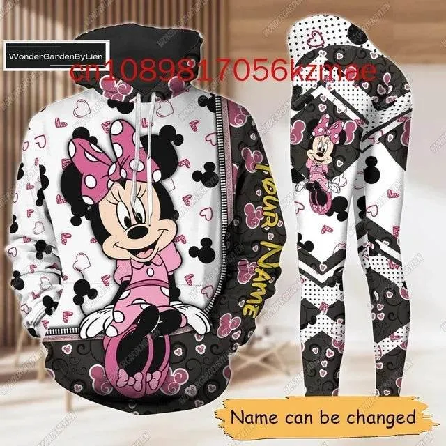 Kitty 3D Women's Hoodie and Leggings Suit Cute Hello Kitty Yoga Pants Sweatpants Fashion Sports Suit Set