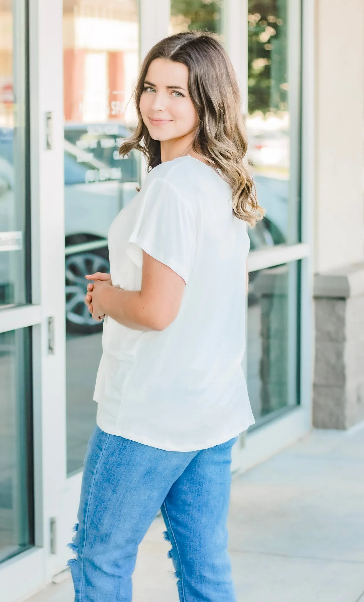 Knot It Basic White Tee