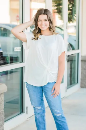 Knot It Basic White Tee