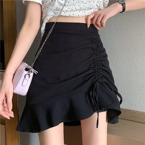 Korean Fashion Ruffled Fishtail Skirt