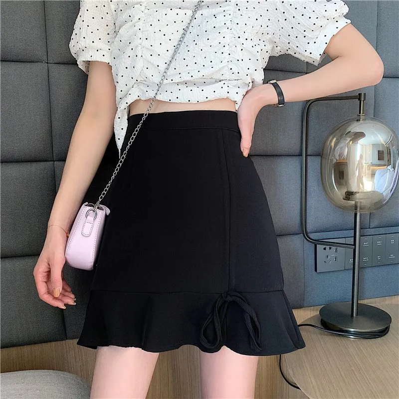 Korean Fashion Ruffled Fishtail Skirt
