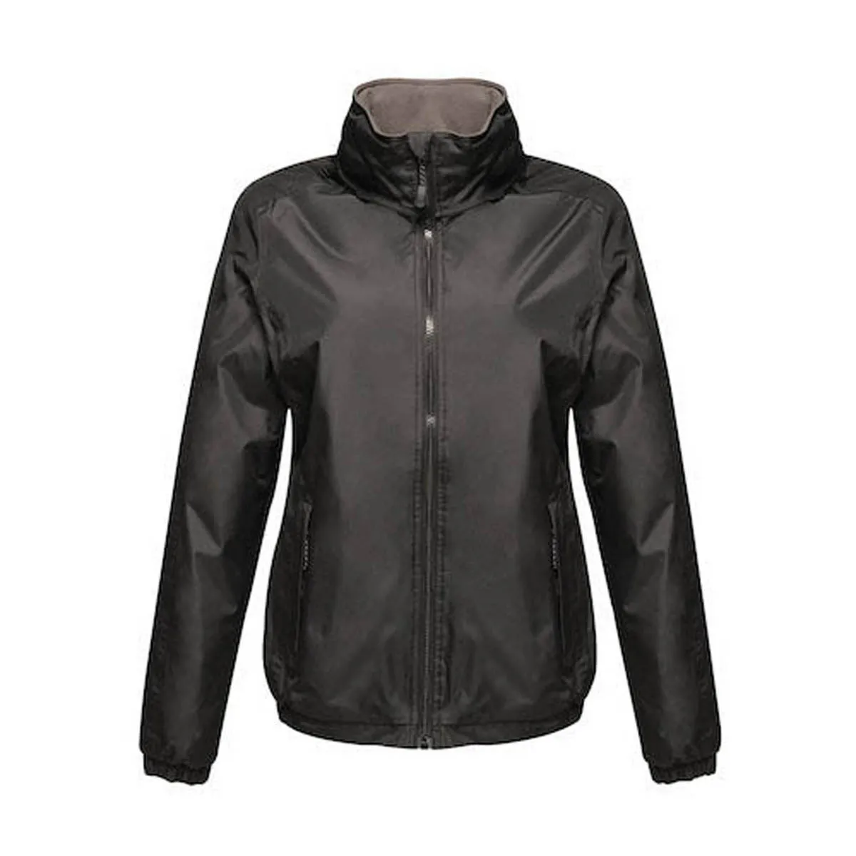 Ladies Dover Bomber Jacket Fleece Lined Waterproof Concealed Hood Black Size 10