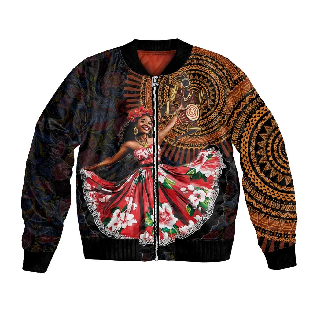 Ladies Sega Dance Bomber Jacket Paisley Mix African Pattern LT15