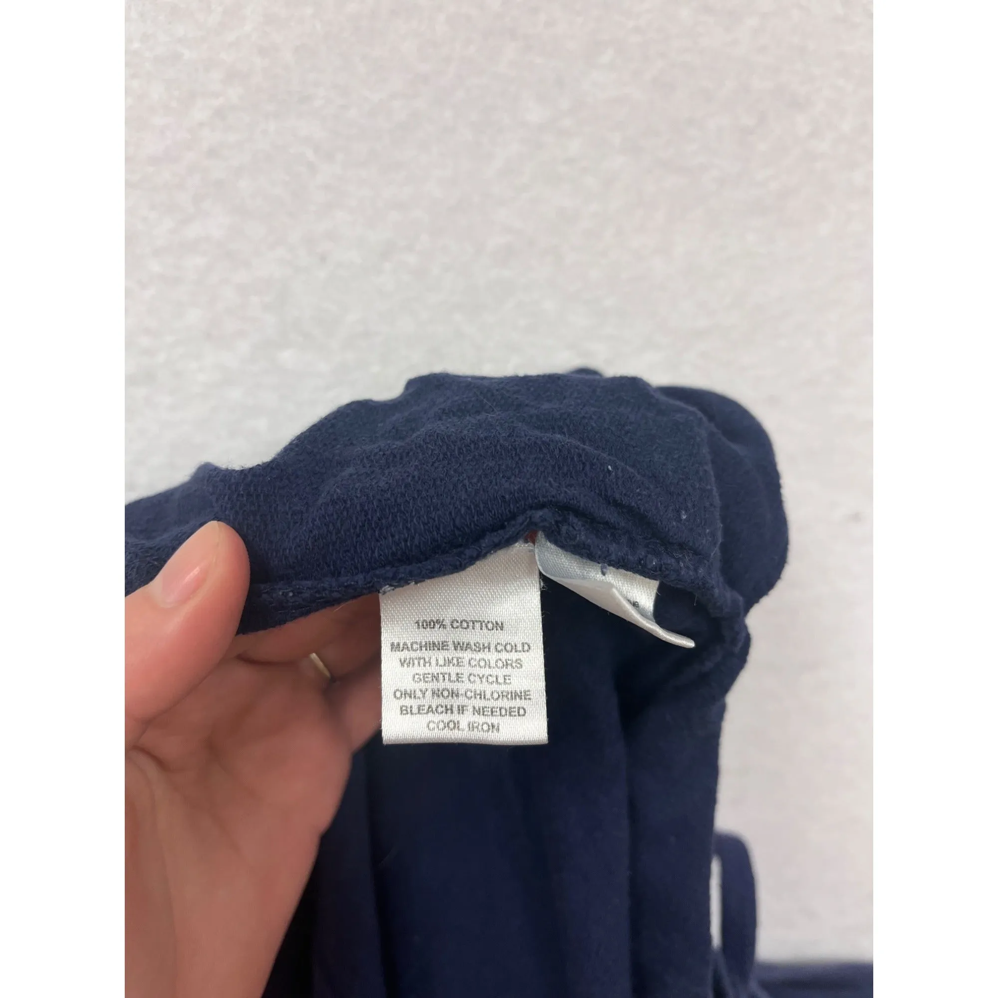 Large MV Sport Navy Blue Trout Lake 45 Jogger Sweatpants With Elastic Waistband With Drawstring