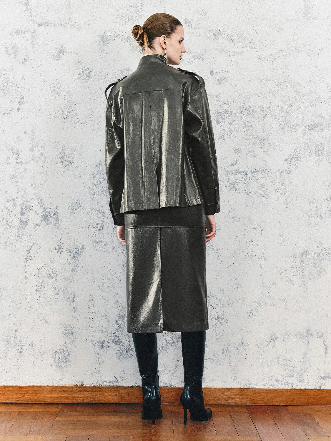 Leather A-Line Skirts