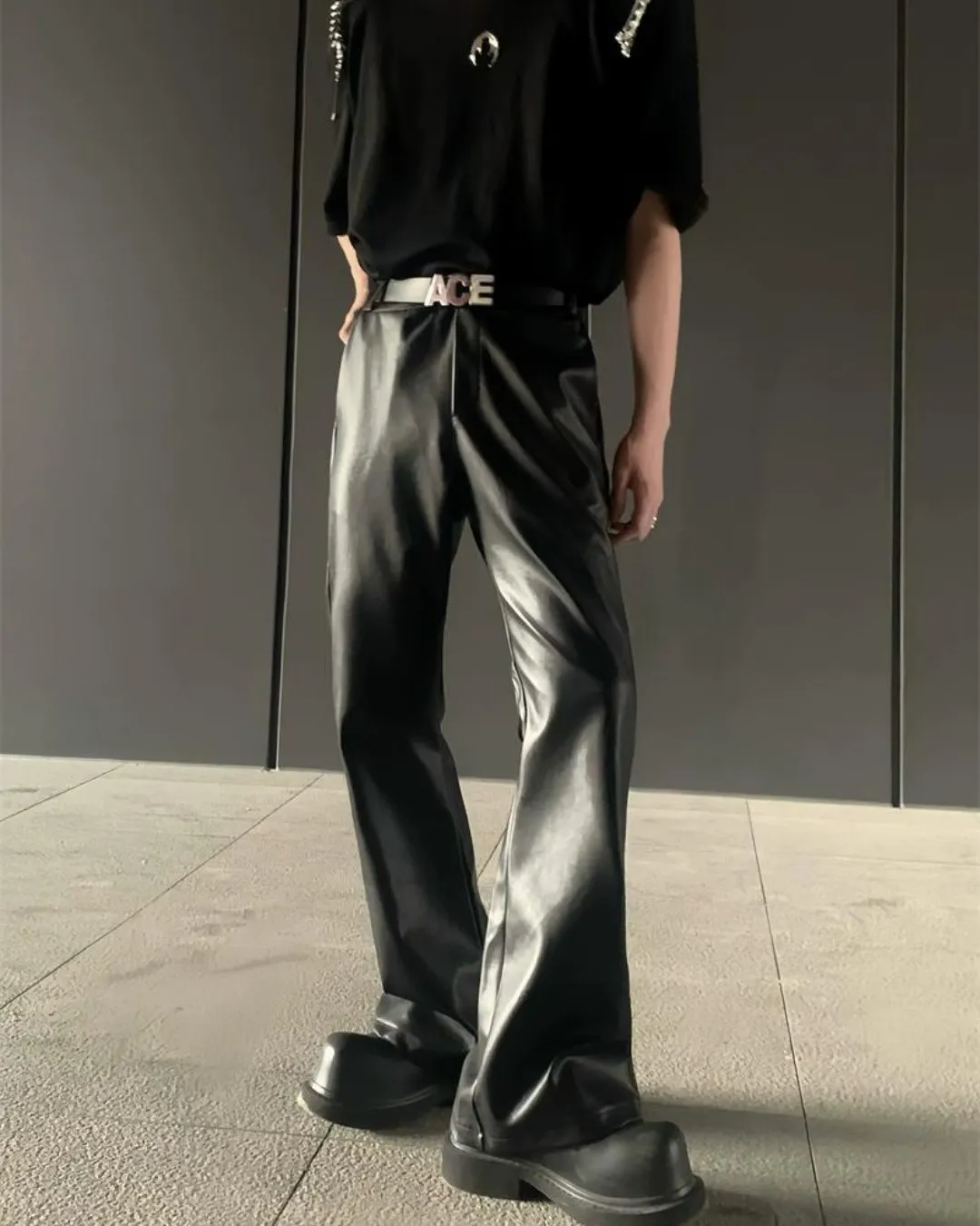 Leather Casual Wide Pants ACT0007