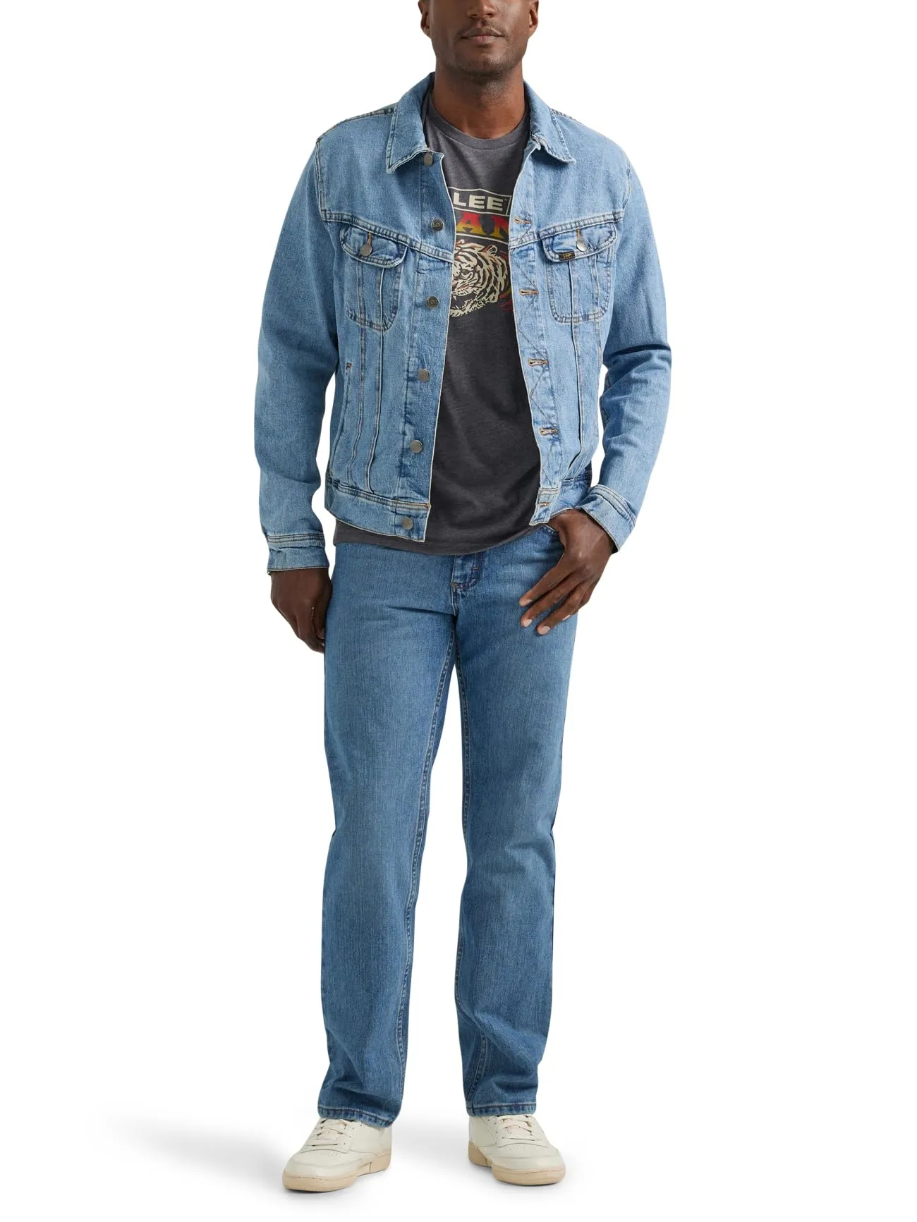 Lee Men's Legendary Classic Rider Jacket, Blue Solo