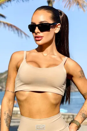 Let's Gym Nude Sheen Bra