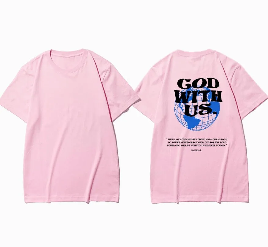 Letter Print Short-sleeve Casual Retro T-shirt Women