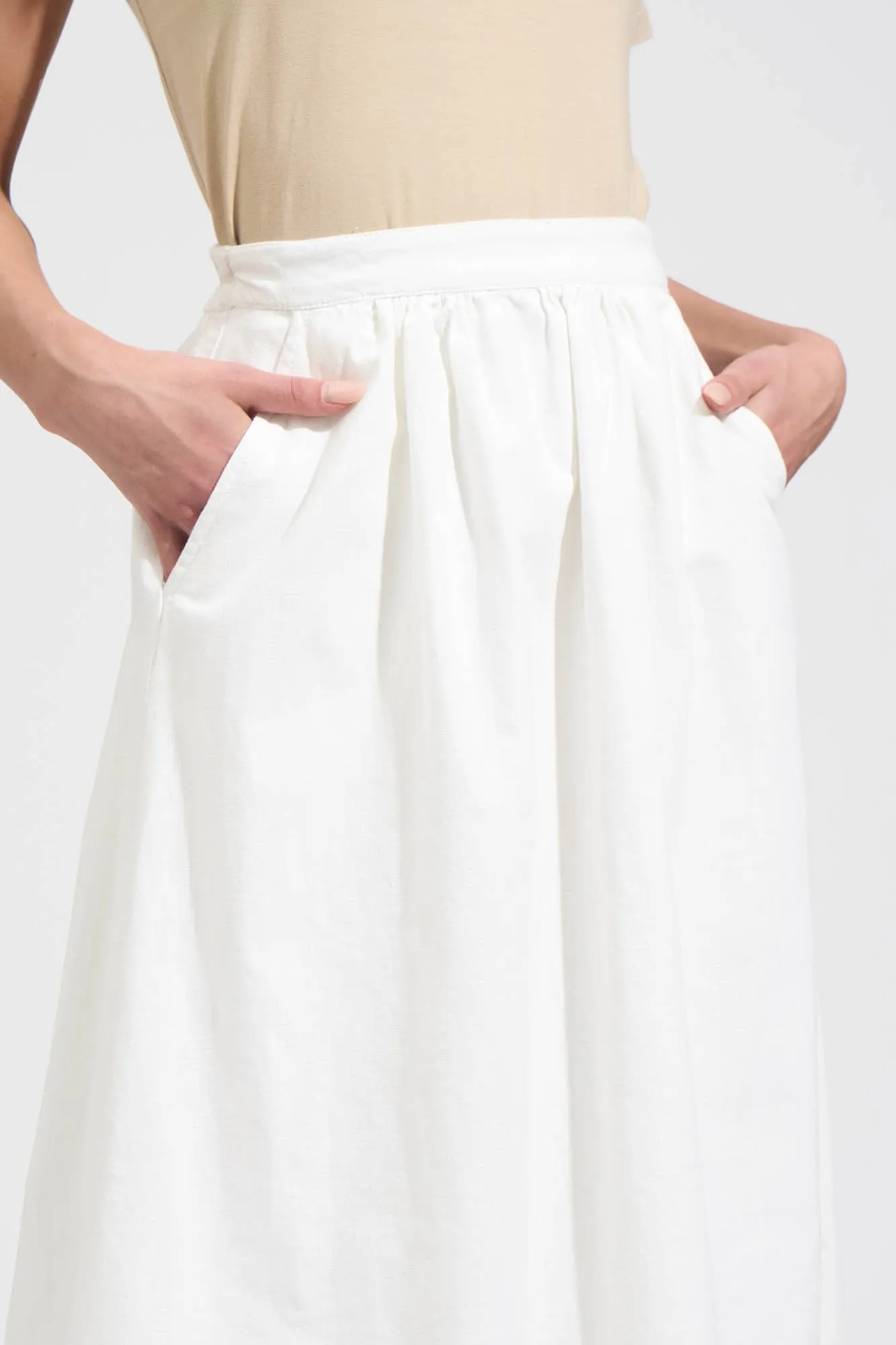 Linen A-Line Skirt