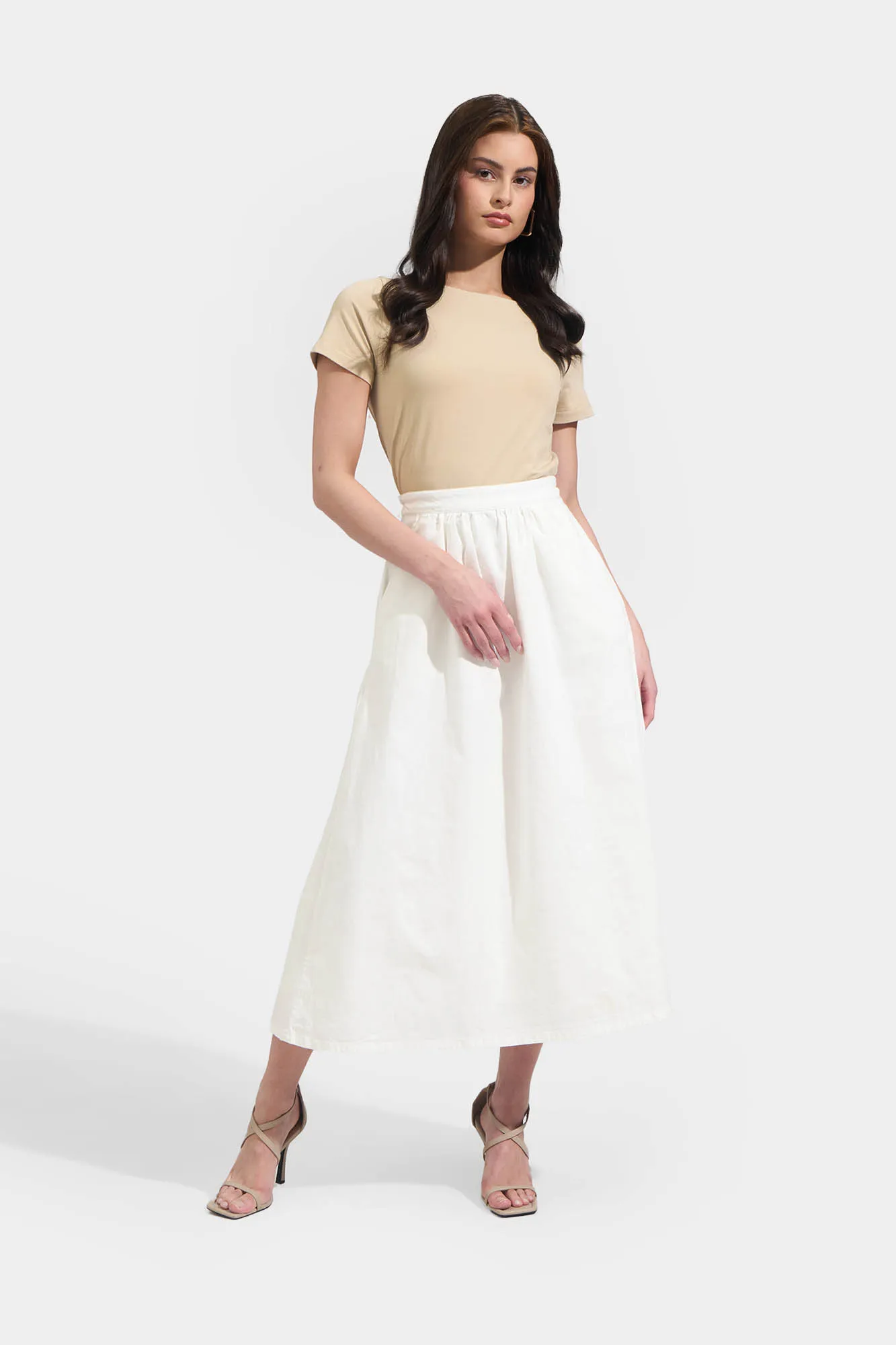 Linen A-Line Skirt