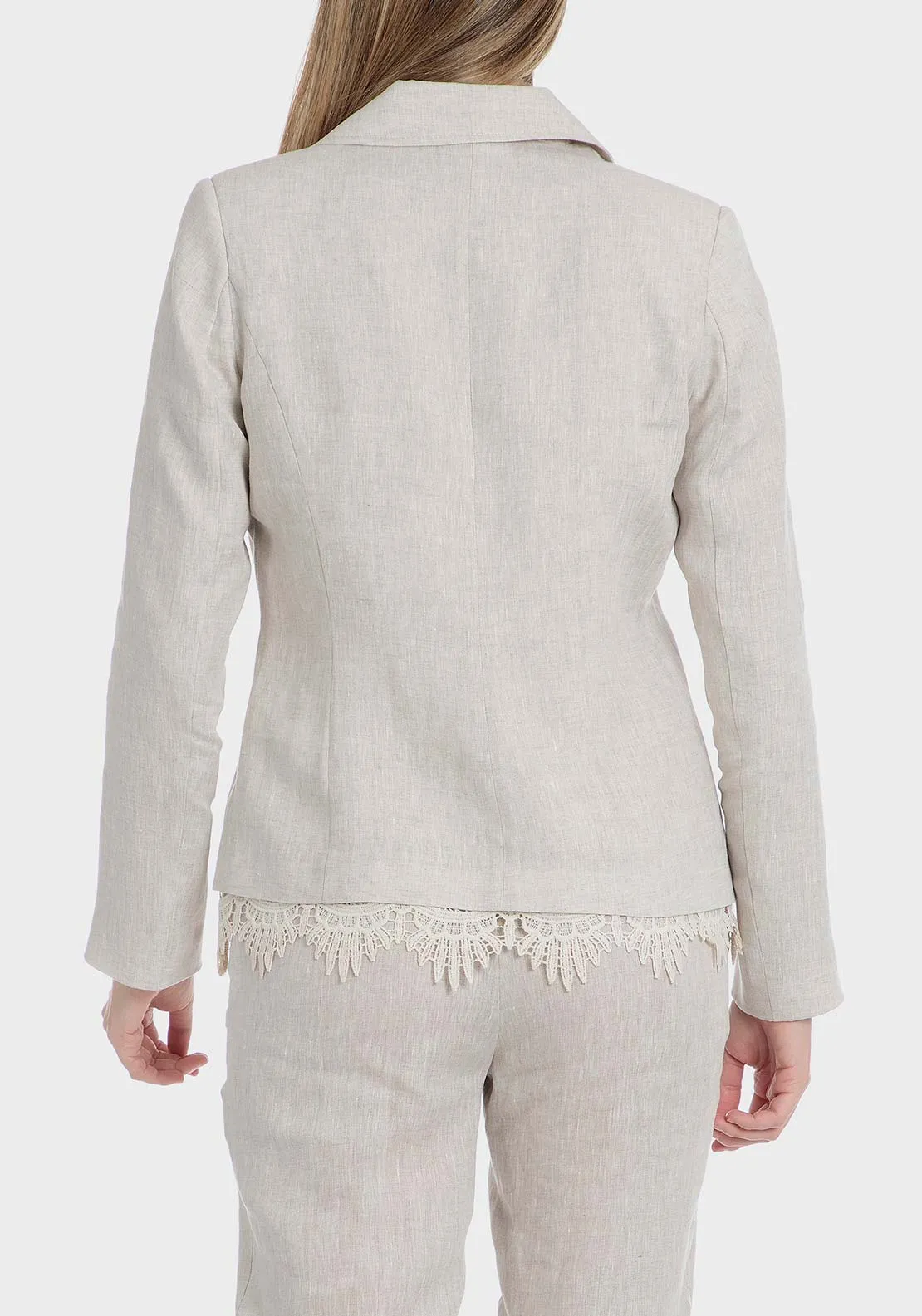 Linen blazer - Beige