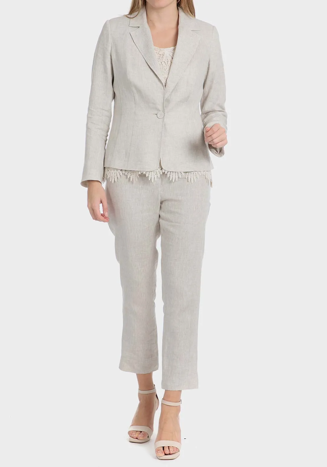 Linen blazer - Beige
