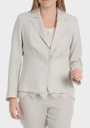 Linen blazer - Beige