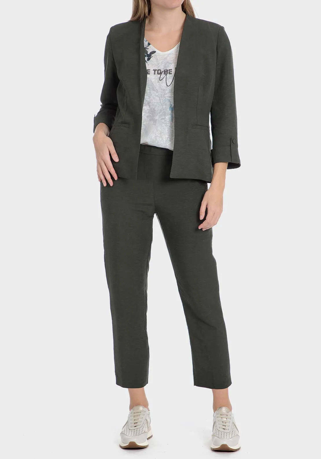 Linen blazer - Green