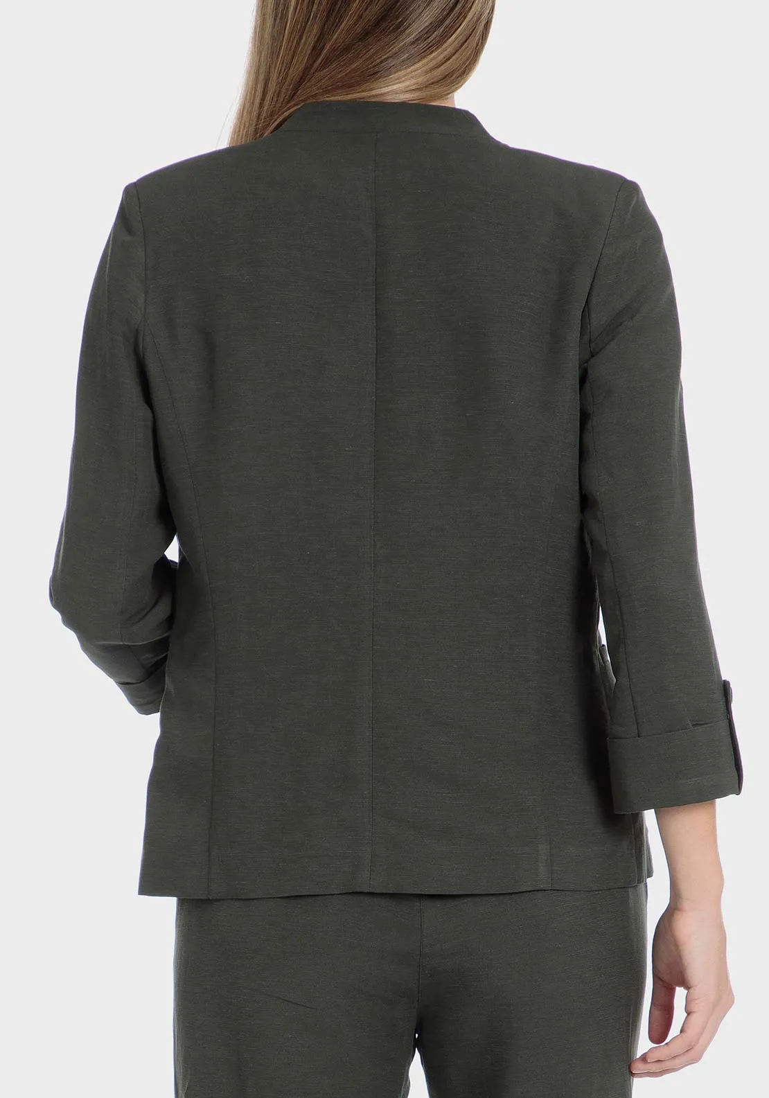 Linen blazer - Green