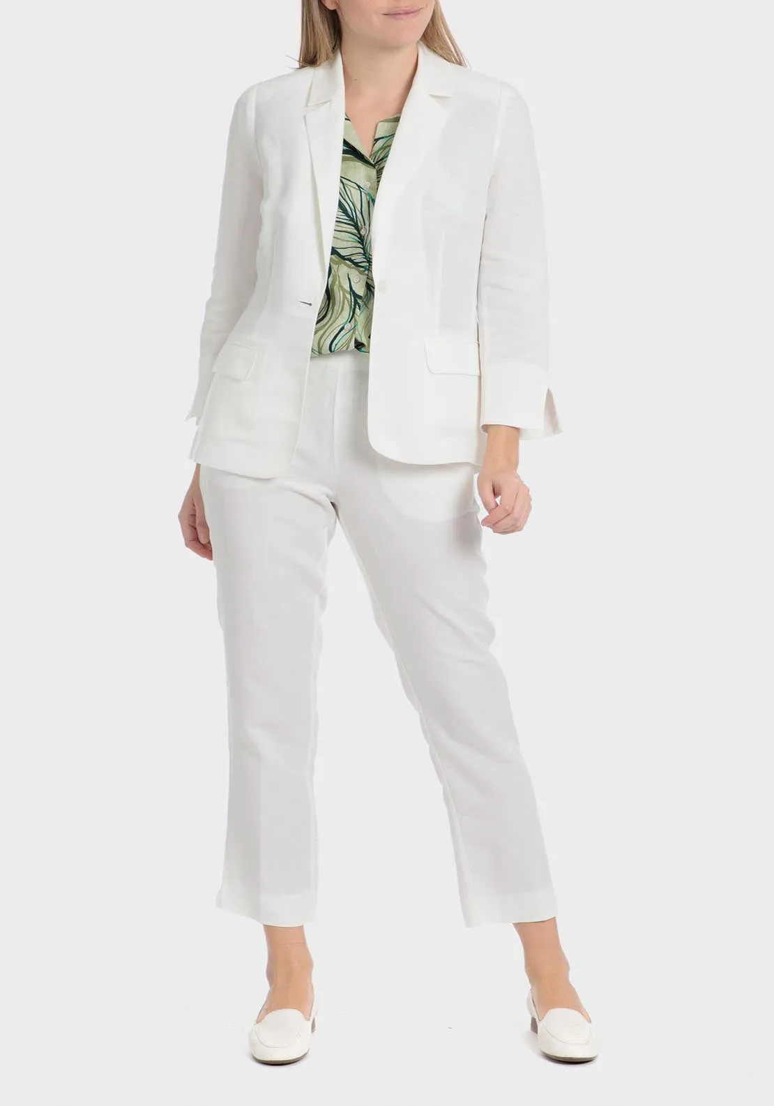 Linen Blazer - White