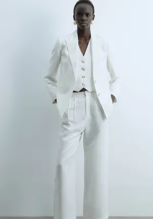 Linen Jacket - White