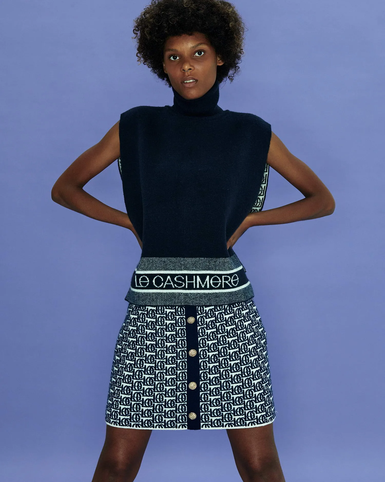 Logo-Jacquard Skirt