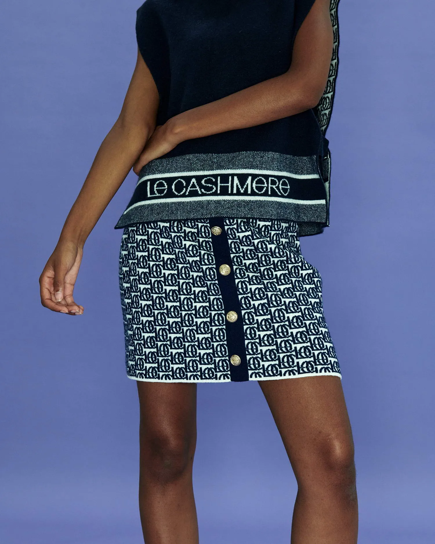 Logo-Jacquard Skirt