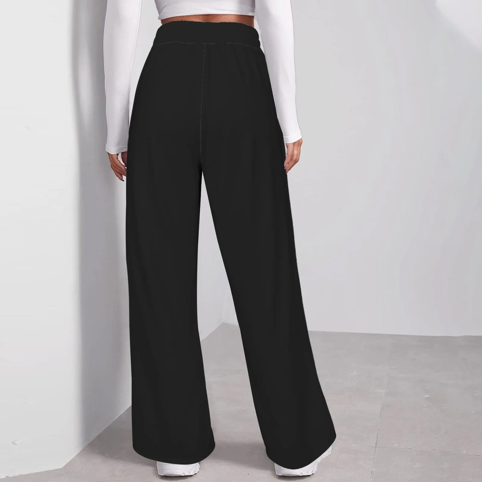 Loose leg elastic waist pants
