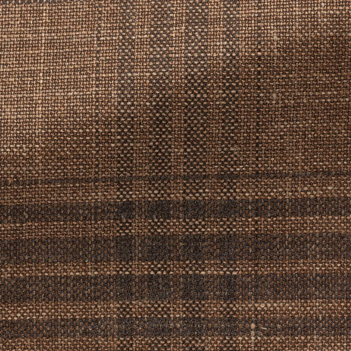 Loro Piana Rust Brown Stretch Wool, Silk & Linen with Brown Check