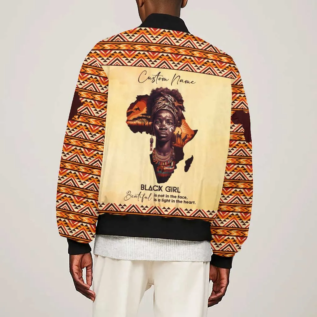 Love Africa Bomber Jacket - Personalized Beautiful Black Girl DT02