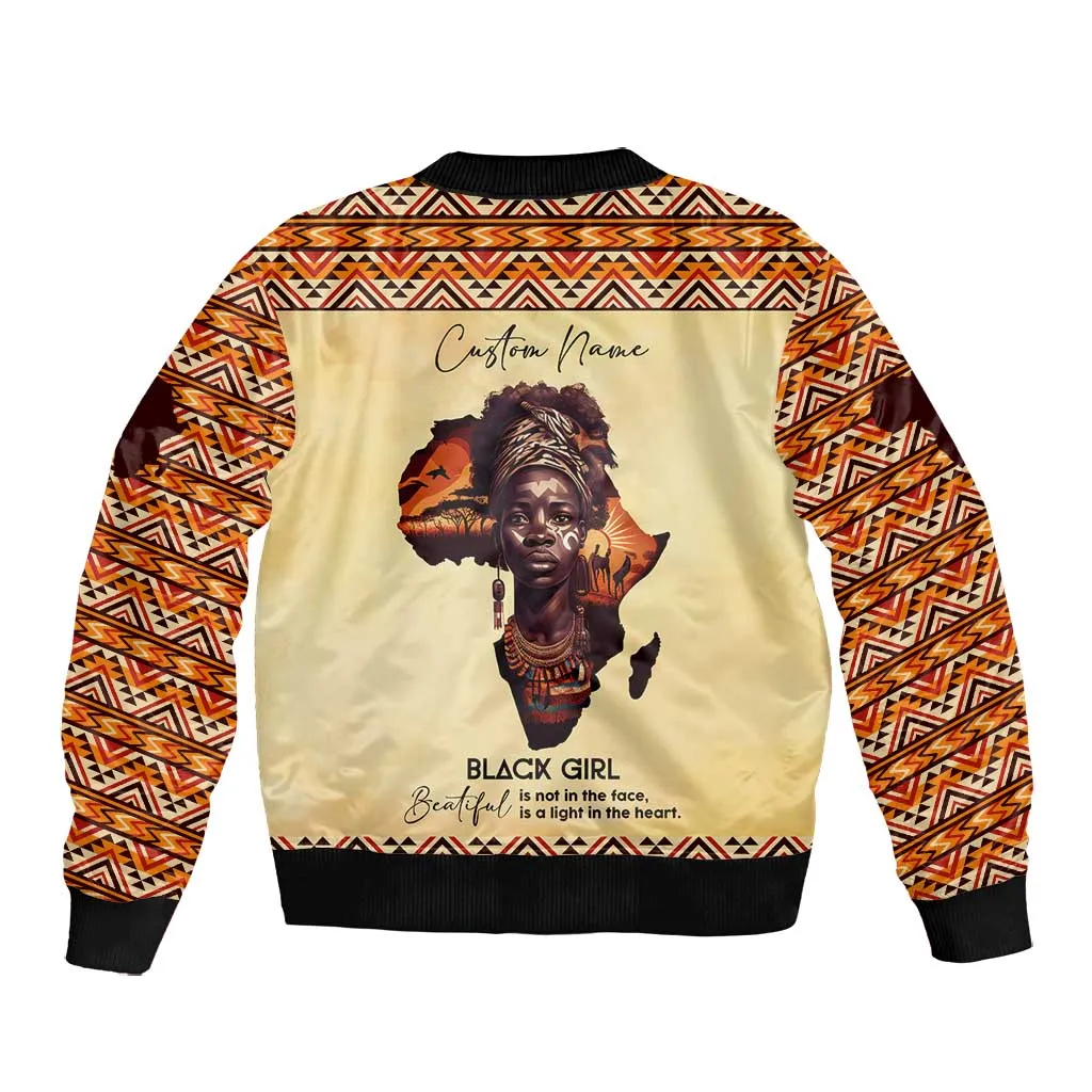 Love Africa Bomber Jacket - Personalized Beautiful Black Girl DT02
