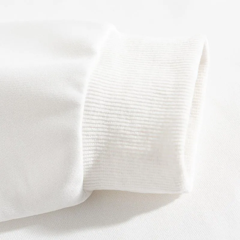 Lovely Christmas O-Neck White Sweater V