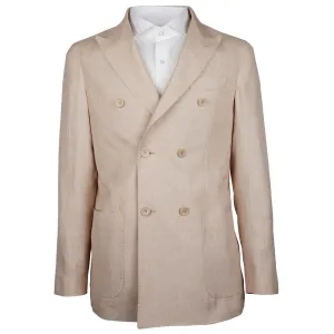 Made in Italy Beige Linen Blazer