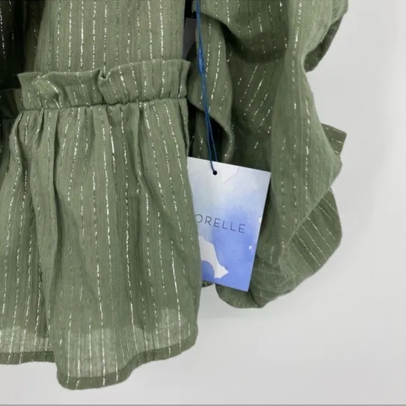 MAJORELLE Charlie Mini Skirt Drawstring Size Small(Fits M/L) Jade Green NEW