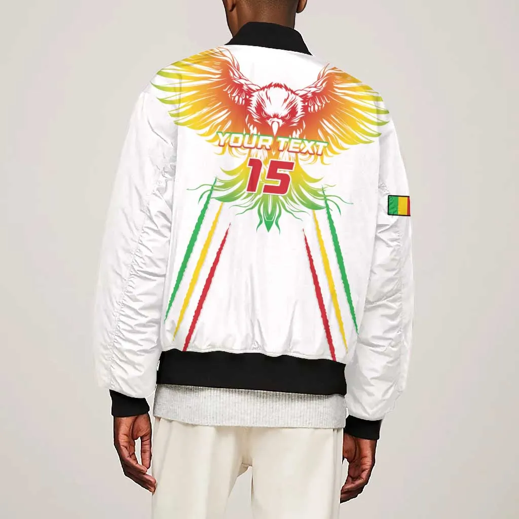 Mali Football Custom Bomber Jacket Go Eagles - White Color LT15