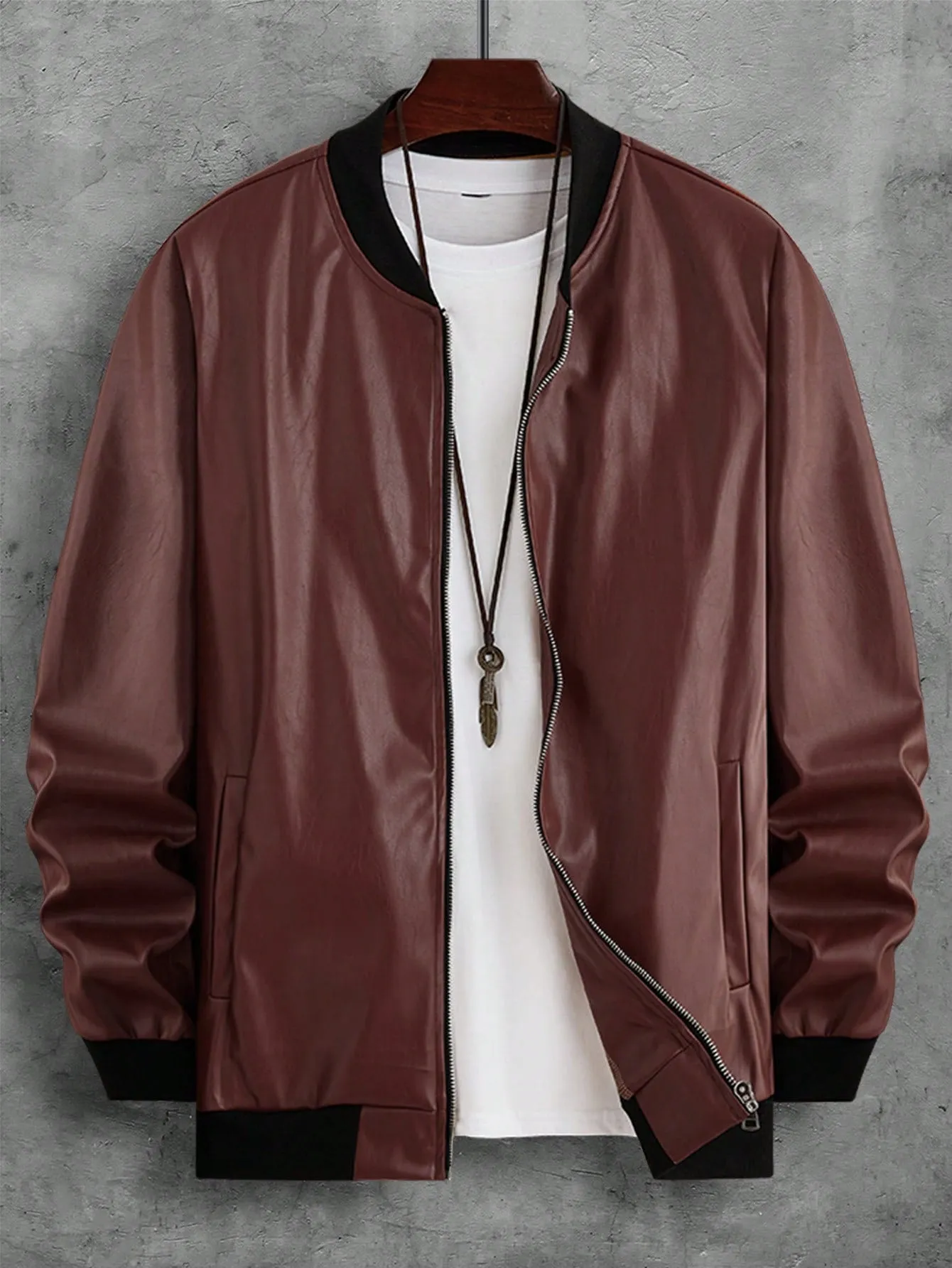 Manfinity Homme Men Zip Up Bomber Jacket
