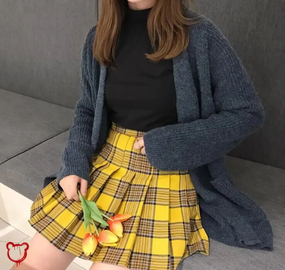 Manic Yellow Plaid Mini Skirt