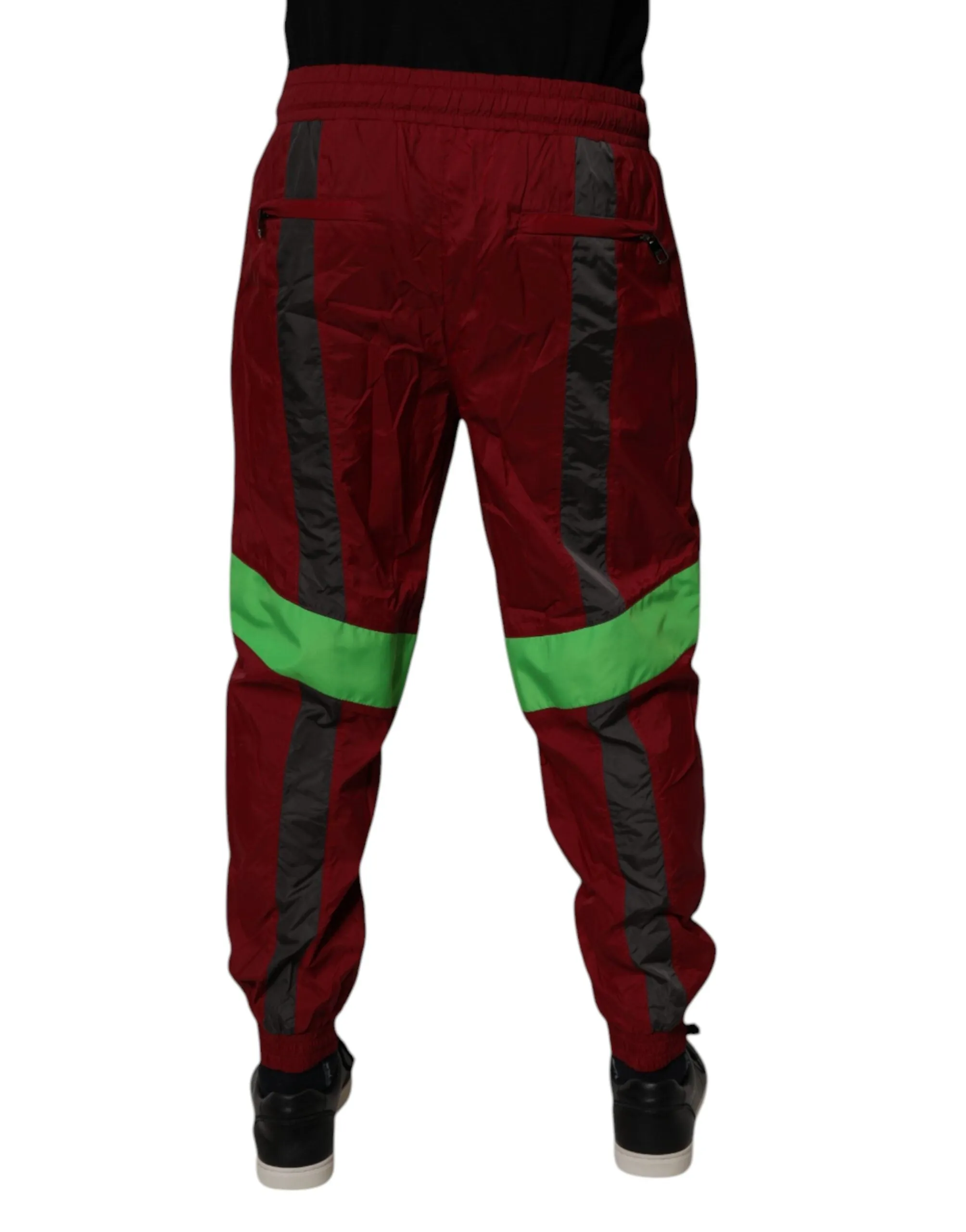 Maroon Nylon Men Jogger Sweatpants Pants