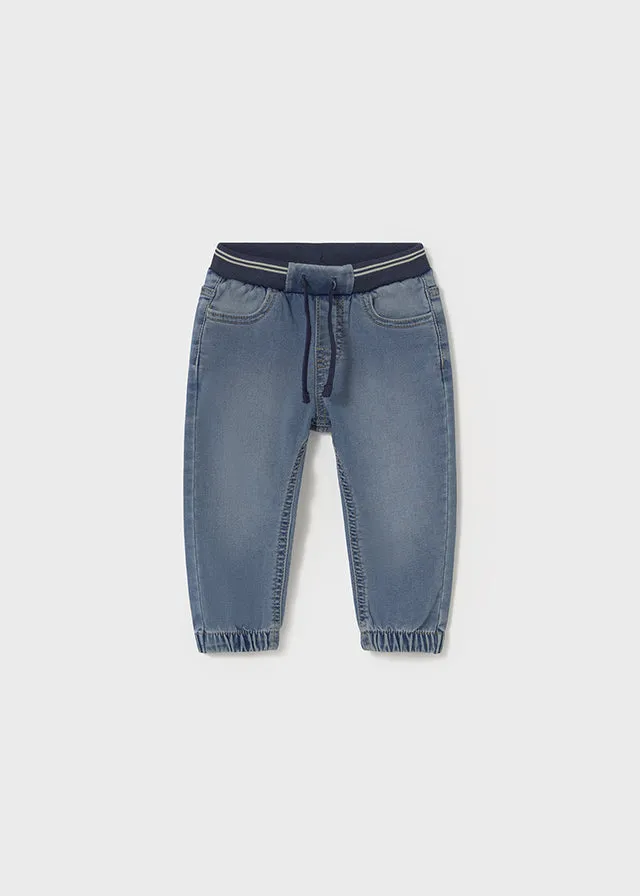 Mayoral Soft Denim Jogger Pants