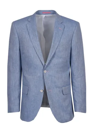 Mazzelli Linen Jacket Light Blue