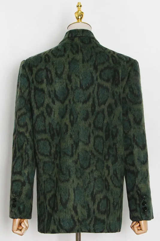 MEAN GREEN LEOPARD BLAZER