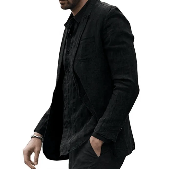 Men Cotton Thin Suits Blazers Jacket coa