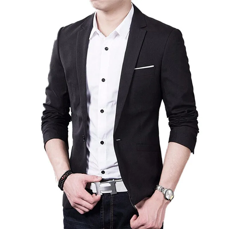 Men Suit Jacket Blazer Cardigan Jaqueta Wedding Suits Jackets