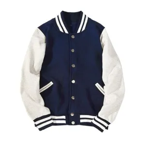Men's Spliced Brand Jacket Single Breasted Patchwork Coat Bomber Jacket