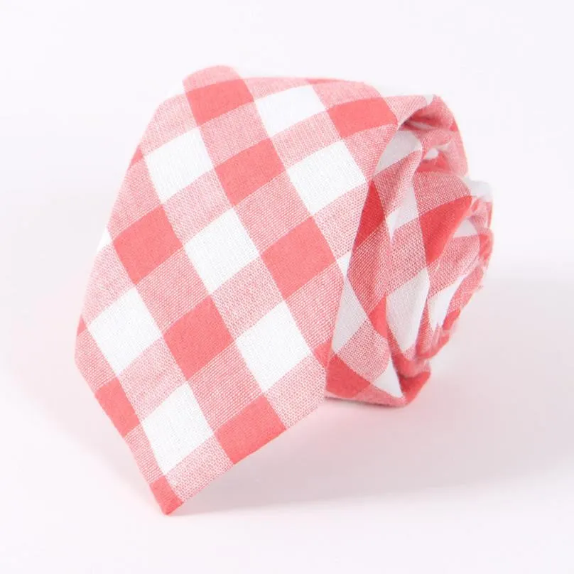 Men's Suit Tie Classic Men's Plaid Necktie Formal Wear Business Bowknots Ties Male Cotton Skinny Slim Ties Cravat
