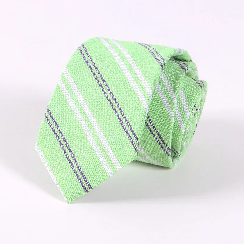 Men's Suit Tie Classic Men's Plaid Necktie Formal Wear Business Bowknots Ties Male Cotton Skinny Slim Ties Cravat