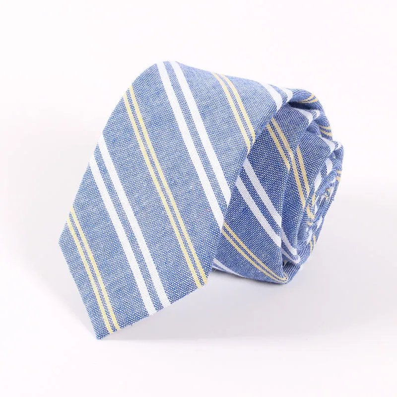 Men's Suit Tie Classic Men's Plaid Necktie Formal Wear Business Bowknots Ties Male Cotton Skinny Slim Ties Cravat
