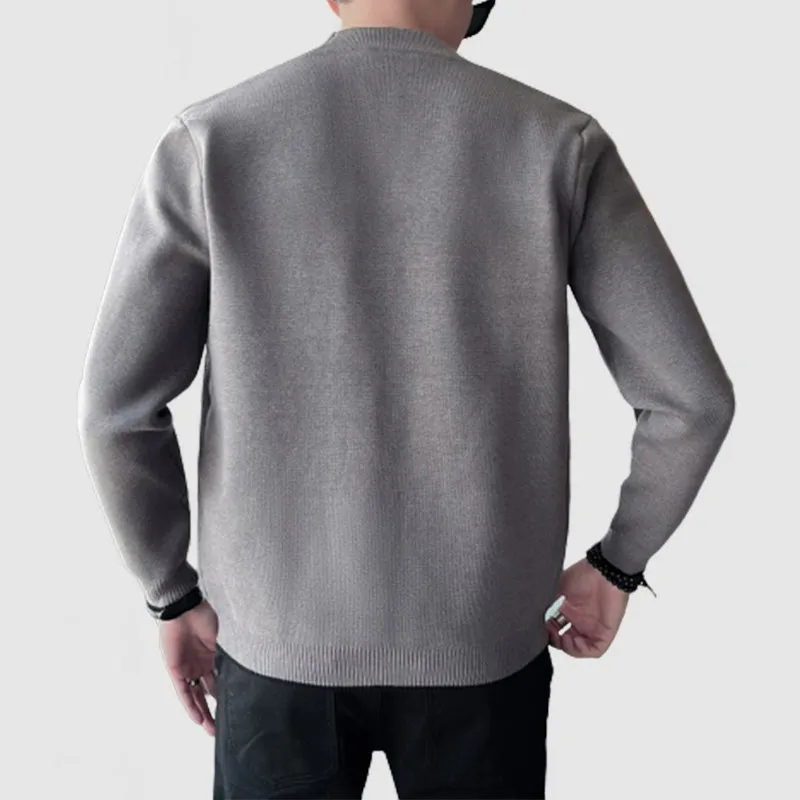 Men's V-Neck Knitted Cardigan