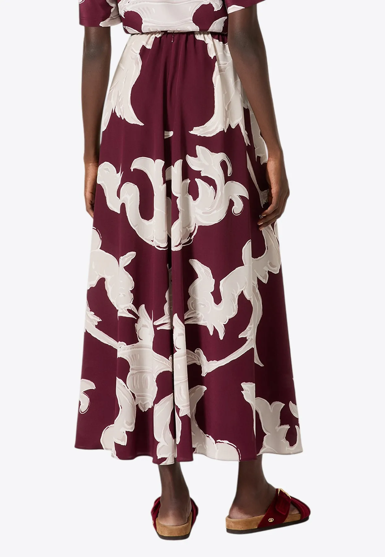 Metamorphos Gryphon Print Midi Skirt